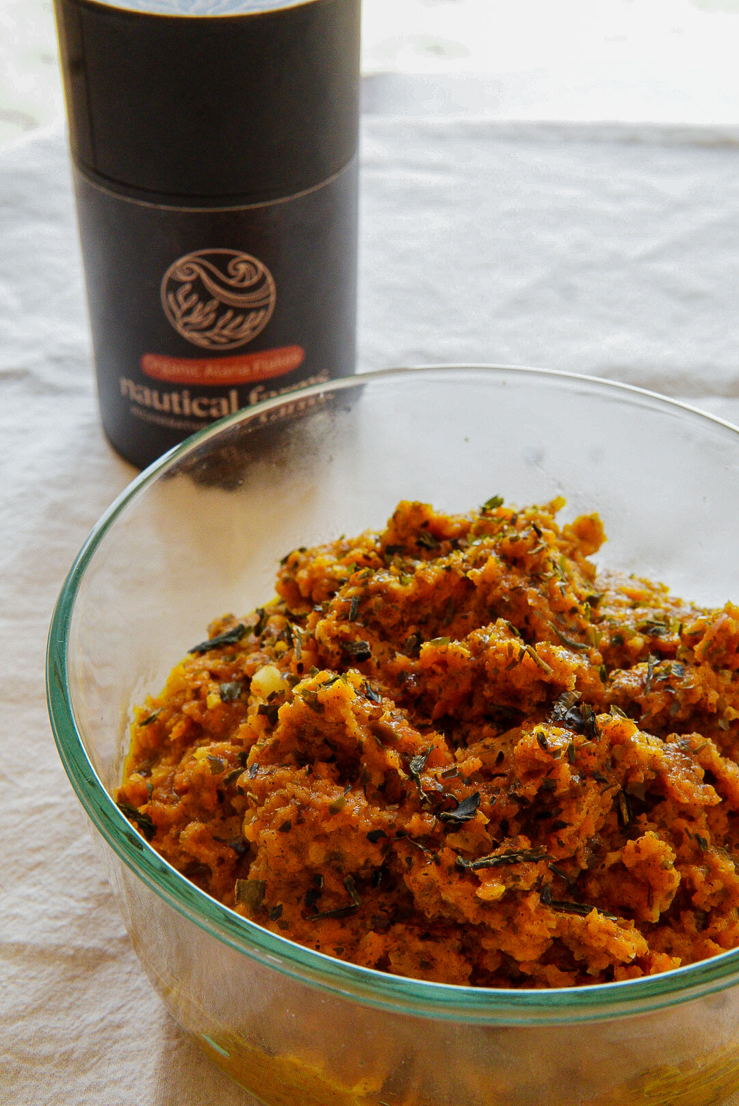 Delicious and nutritious Maine sea vegetables for bathing, cooking, and all around healthy life. Carrot and Alaria (Wakame) Flake Pudding Recipe by Nautical Farms