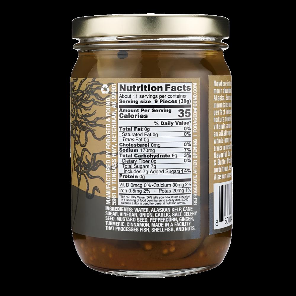 Foraged and Found Bread and Butter Kelp Pickle Slices